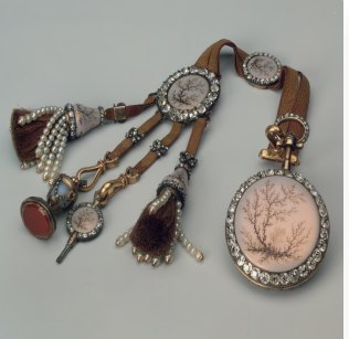 Antique pocket watch on a chatelaine